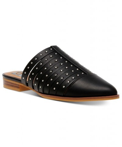 Women's Idilly Woven Slip-On Mule Flats Black $32.25 Shoes