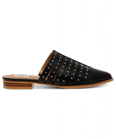 Women's Idilly Woven Slip-On Mule Flats Black $32.25 Shoes