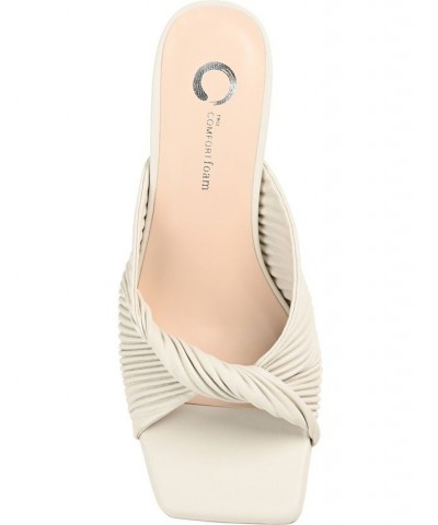 Women's Greer Pleated Sandals White $54.99 Shoes