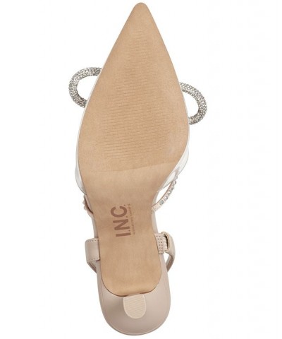 Gerley Bow Mid-Heel Pumps Tan/Beige $48.76 Shoes