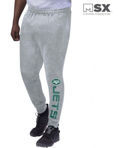 Men's Heather Gray New York Jets Jogger Pants $46.79 Pants