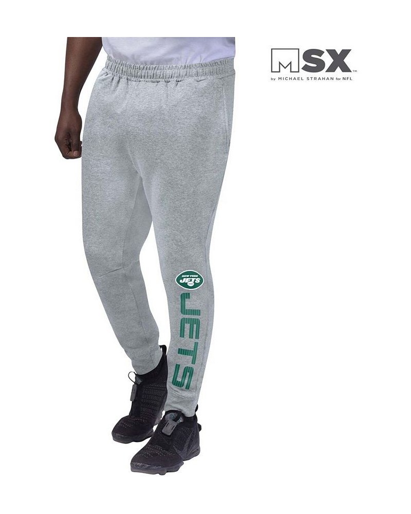 Men's Heather Gray New York Jets Jogger Pants $46.79 Pants