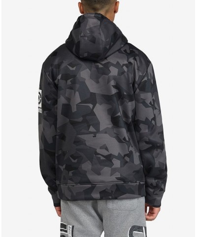 Men's Big and Tall Prism Pyramid Hoodie Black $31.96 Sweatshirt