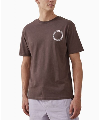 Men's Active Icon Short Sleeve T-shirt Brown $26.09 T-Shirts