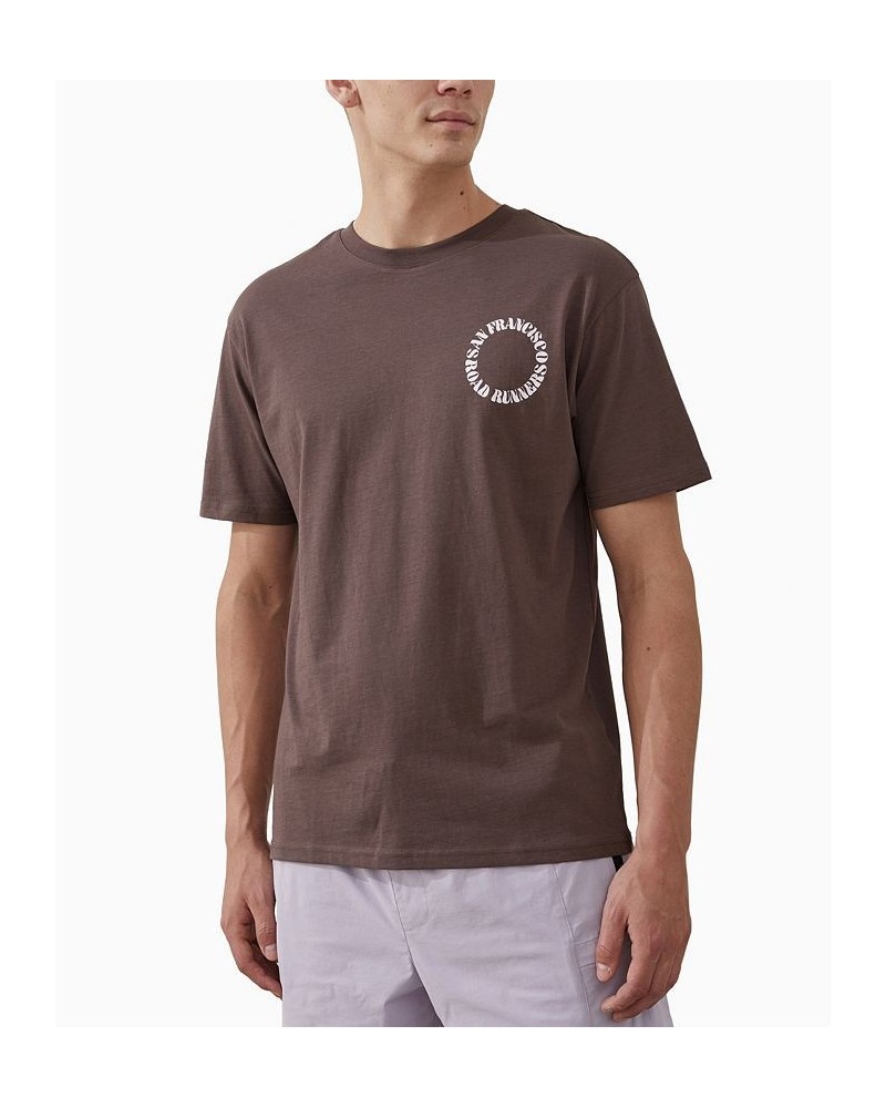 Men's Active Icon Short Sleeve T-shirt Brown $26.09 T-Shirts