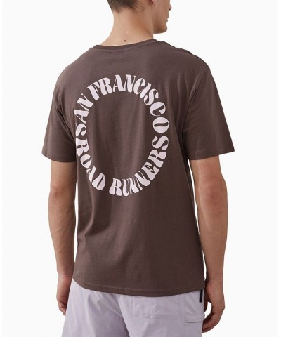 Men's Active Icon Short Sleeve T-shirt Brown $26.09 T-Shirts