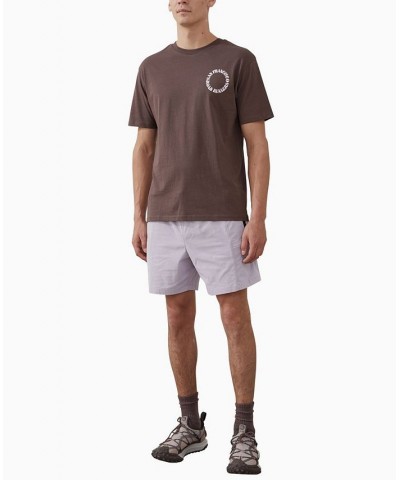 Men's Active Icon Short Sleeve T-shirt Brown $26.09 T-Shirts