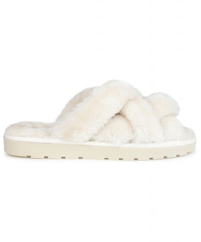 Women's Quiet Crisscross Slippers Ivory/Cream $37.09 Shoes