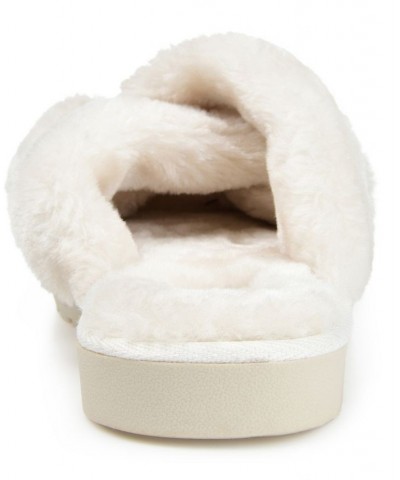 Women's Quiet Crisscross Slippers Ivory/Cream $37.09 Shoes