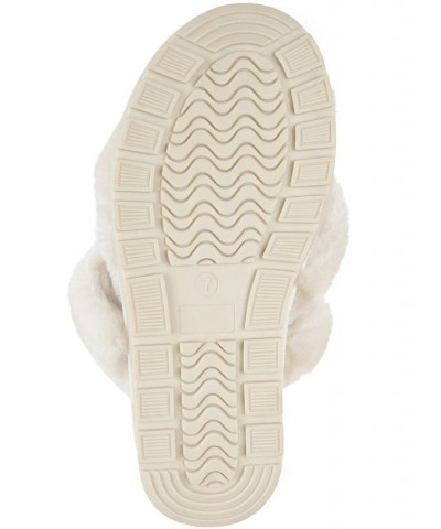 Women's Quiet Crisscross Slippers Ivory/Cream $37.09 Shoes