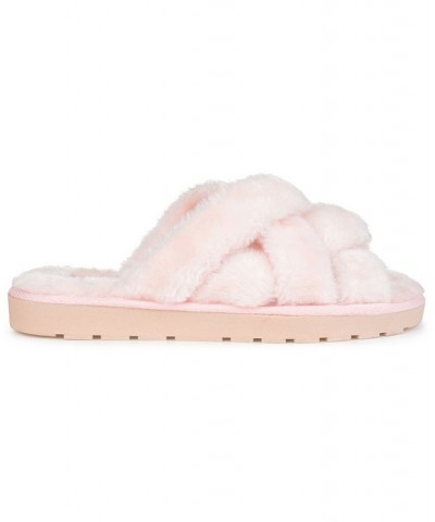 Women's Quiet Crisscross Slippers Ivory/Cream $37.09 Shoes