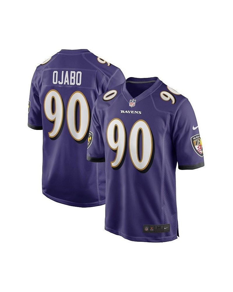 Men's David Ojabo Purple Baltimore Ravens 2022 NFL Draft Pick Player Game Jersey $70.00 Jersey