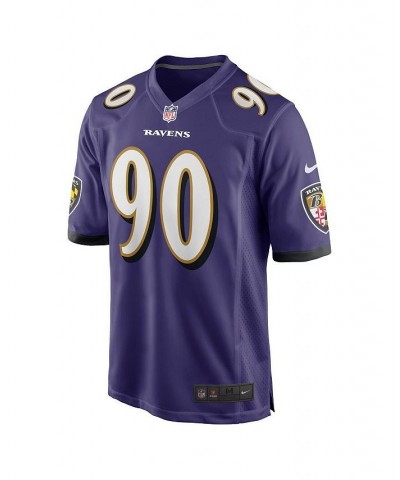 Men's David Ojabo Purple Baltimore Ravens 2022 NFL Draft Pick Player Game Jersey $70.00 Jersey