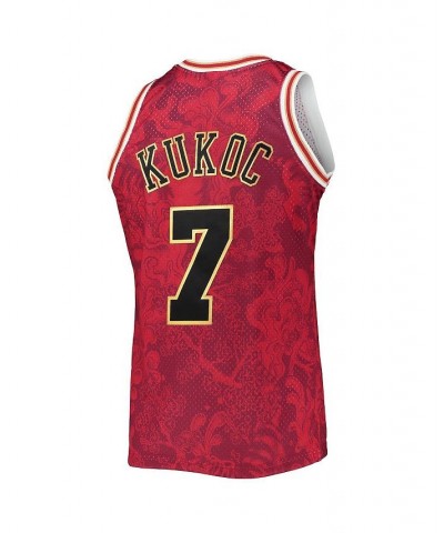 Men's Toni Kukoc Red Chicago Bulls Hardwood Classics 1997-98 Lunar New Year Swingman Jersey $75.25 Jersey