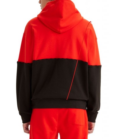 Men's Relaxed-Fit Fleece Piping Pullover Hoodie Multi $35.69 Sweatshirt