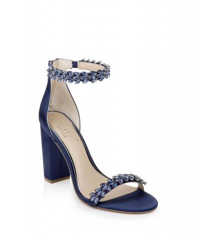 Women's Mayra Block-Heel Evening Sandals Blue $32.70 Shoes