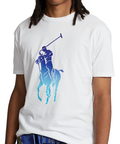 Men's Classic-Fit Big Pony Jersey T-Shirt White $30.00 T-Shirts