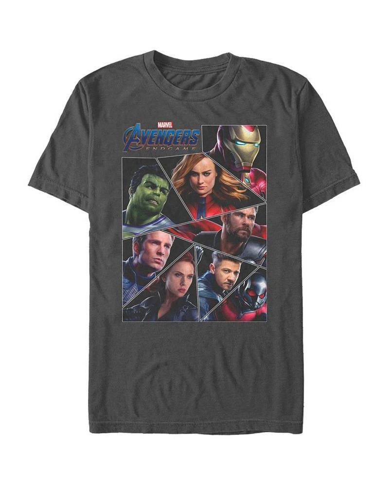 Marvel Men's Avengers Endgame Broken Glass Group, Short Sleeve T-shirt Gray $16.45 T-Shirts