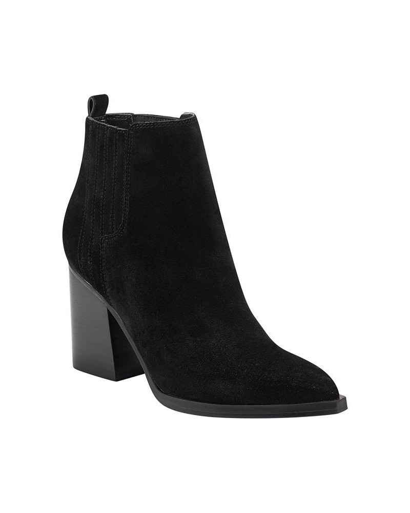 Women's Matter Block Heel Booties Black $27.27 Shoes