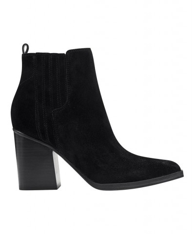 Women's Matter Block Heel Booties Black $27.27 Shoes