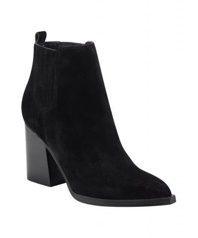 Women's Matter Block Heel Booties Black $27.27 Shoes