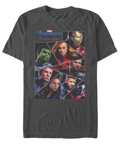 Marvel Men's Avengers Endgame Broken Glass Group, Short Sleeve T-shirt Gray $16.45 T-Shirts