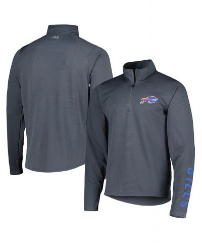 Men's Charcoal Buffalo Bills Half-Zip Hoodie $36.90 Jackets