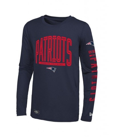 Men's Navy New England Patriots Combine Authentic Home Stadium Long Sleeve T-shirt $21.05 T-Shirts