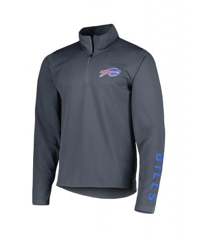 Men's Charcoal Buffalo Bills Half-Zip Hoodie $36.90 Jackets