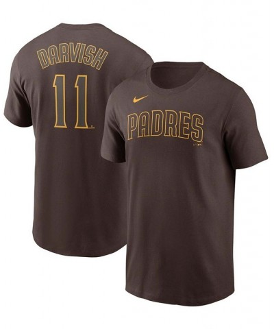 Men's Yu Darvish Brown San Diego Padres Name Number T-shirt $23.50 T-Shirts