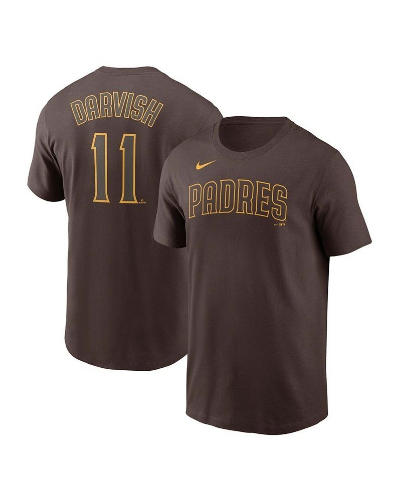 Men's Yu Darvish Brown San Diego Padres Name Number T-shirt $23.50 T-Shirts