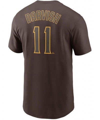 Men's Yu Darvish Brown San Diego Padres Name Number T-shirt $23.50 T-Shirts