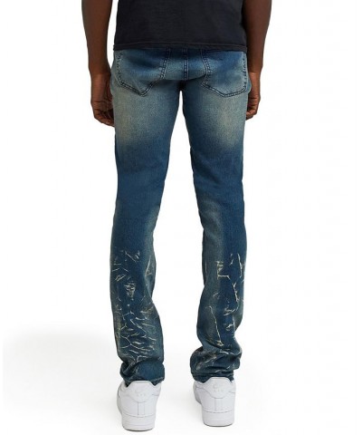 Men's Big and Tall Mulberry Moto Skinny Denim Jeans Multi $28.98 Jeans