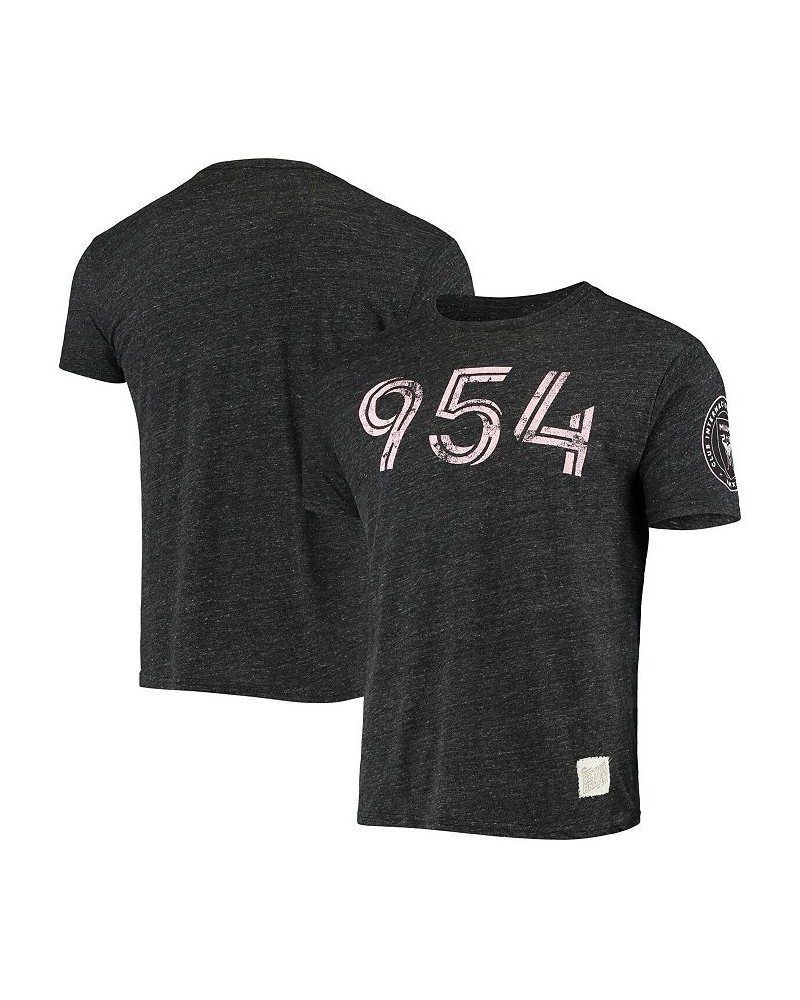 Men's Heathered Black Inter Miami CF Area Code Tri-Blend T-shirt $22.05 T-Shirts