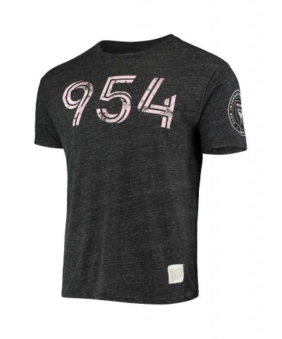 Men's Heathered Black Inter Miami CF Area Code Tri-Blend T-shirt $22.05 T-Shirts