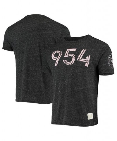 Men's Heathered Black Inter Miami CF Area Code Tri-Blend T-shirt $22.05 T-Shirts