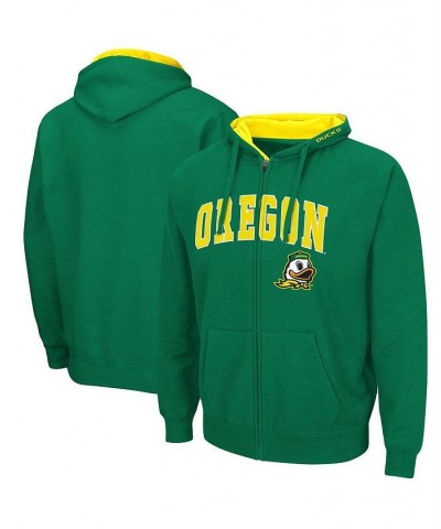 Men's Green Oregon Ducks Arch & Logo 3.0 Full-Zip Hoodie $31.79 Sweatshirt