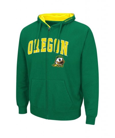 Men's Green Oregon Ducks Arch & Logo 3.0 Full-Zip Hoodie $31.79 Sweatshirt