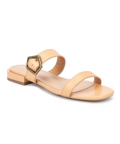 Helga Women's Big Buckle Sandal Tan/Beige $23.38 Shoes