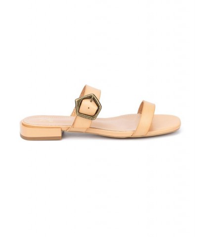 Helga Women's Big Buckle Sandal Tan/Beige $23.38 Shoes