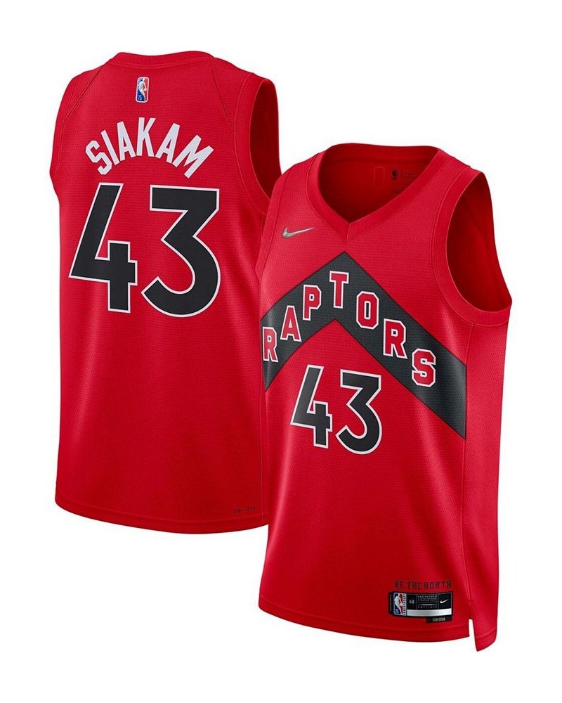 Men's Pascal Siakam Red Toronto Raptors 2021, 22 Diamond Swingman Jersey - Icon Edition $41.73 Jersey