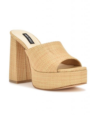 Women's Jilie Block Heel Slip-on Dress Sandals PD01 $46.87 Shoes