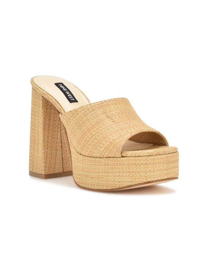 Women's Jilie Block Heel Slip-on Dress Sandals PD01 $46.87 Shoes