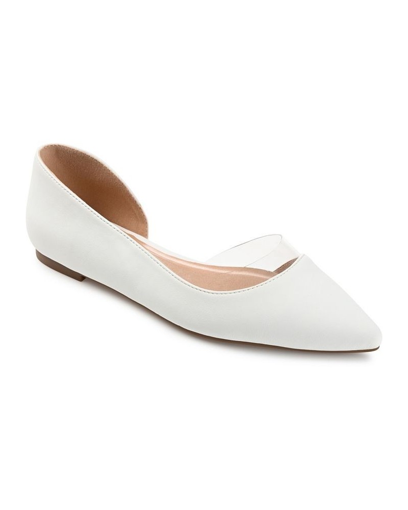 Women's Mikki Vinyl Flat White $34.85 Shoes