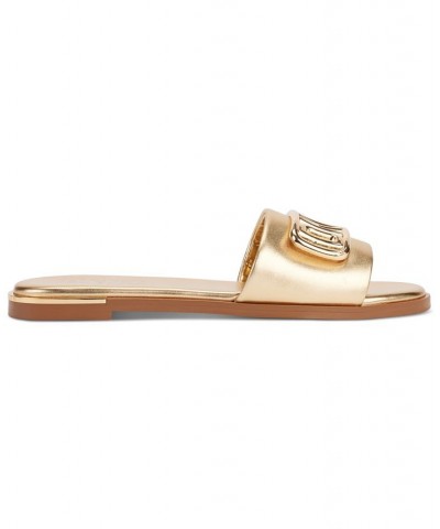 Women's Waldina Slip-On Slide Sandals Gold $41.28 Shoes