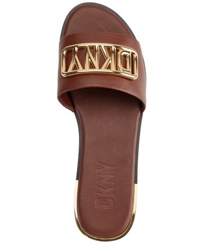 Women's Waldina Slip-On Slide Sandals Gold $41.28 Shoes