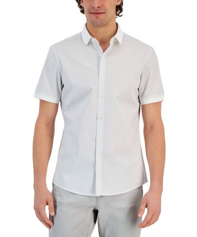 Men's Slim-Fit Short-Sleeve Gingham Shirt PD03 $51.74 Shirts