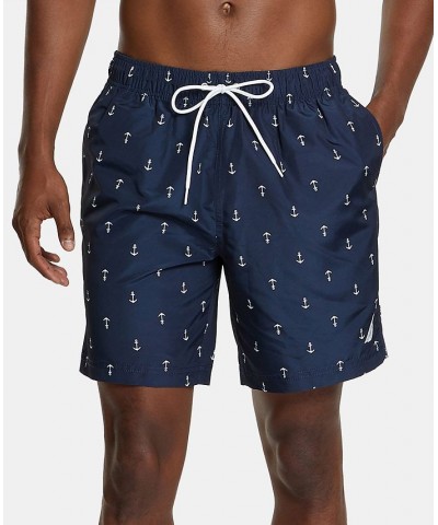 Men's Quick-Dry Anchor-Print 8" Swim Trunks PD01 $20.44 Swimsuits