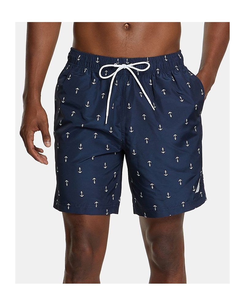 Men's Quick-Dry Anchor-Print 8" Swim Trunks PD01 $20.44 Swimsuits