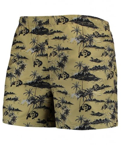 Men's Gold Colorado Buffaloes Island Palm Swim Trunks $19.27 Swimsuits